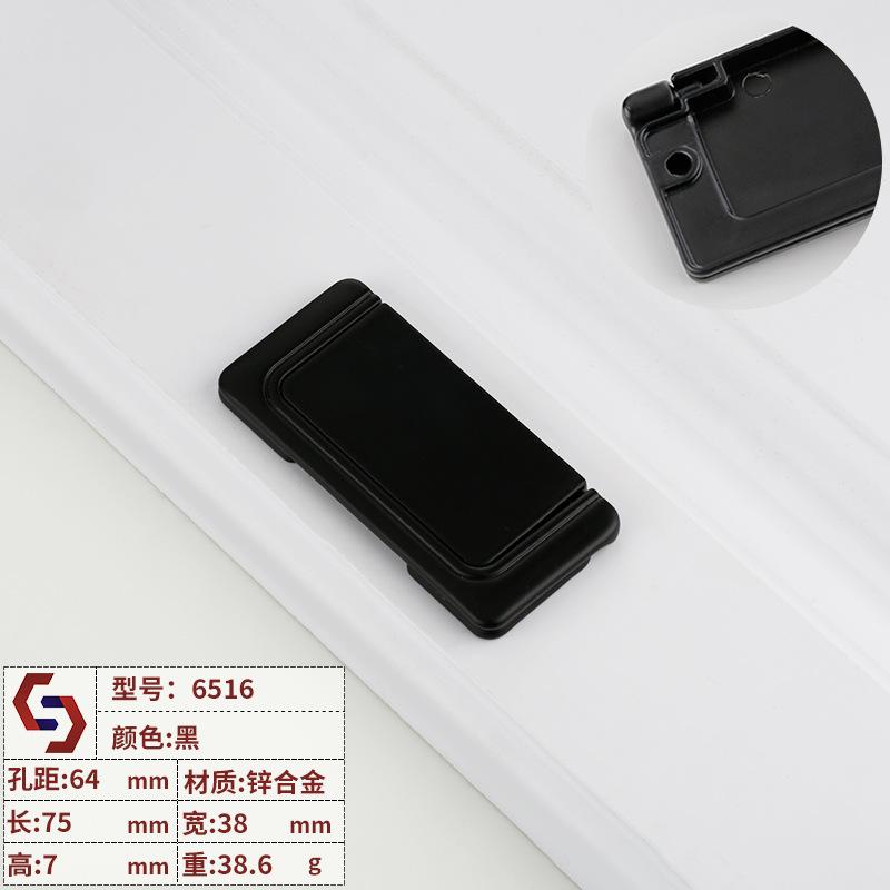 1pcs Modern Hidden Furniture Handles Black Gold Drawer Door Pull Handles for Cabinets and Drawers Beside  Knobs Cupboard Knob