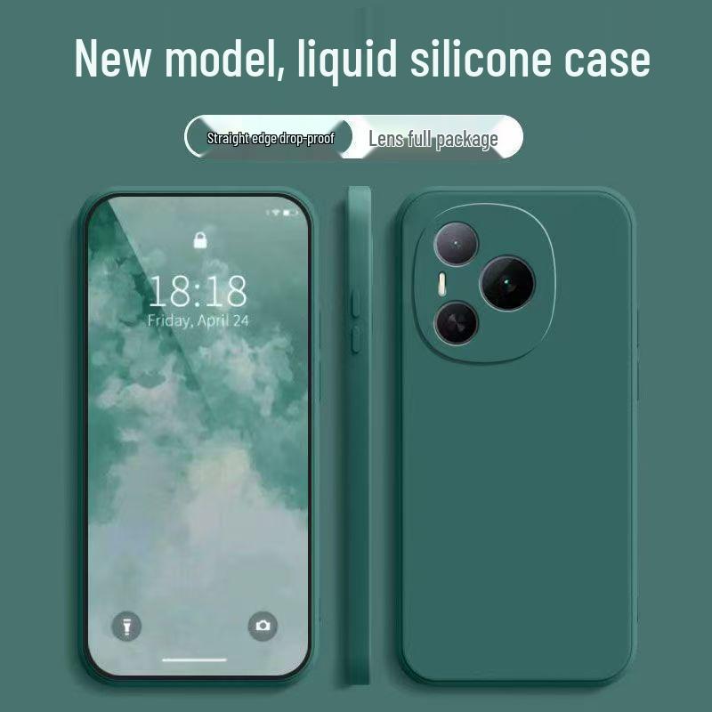 Honor Power Liquid Full-Cover Soft Case: Solid Color, Anti-Drop, New Model