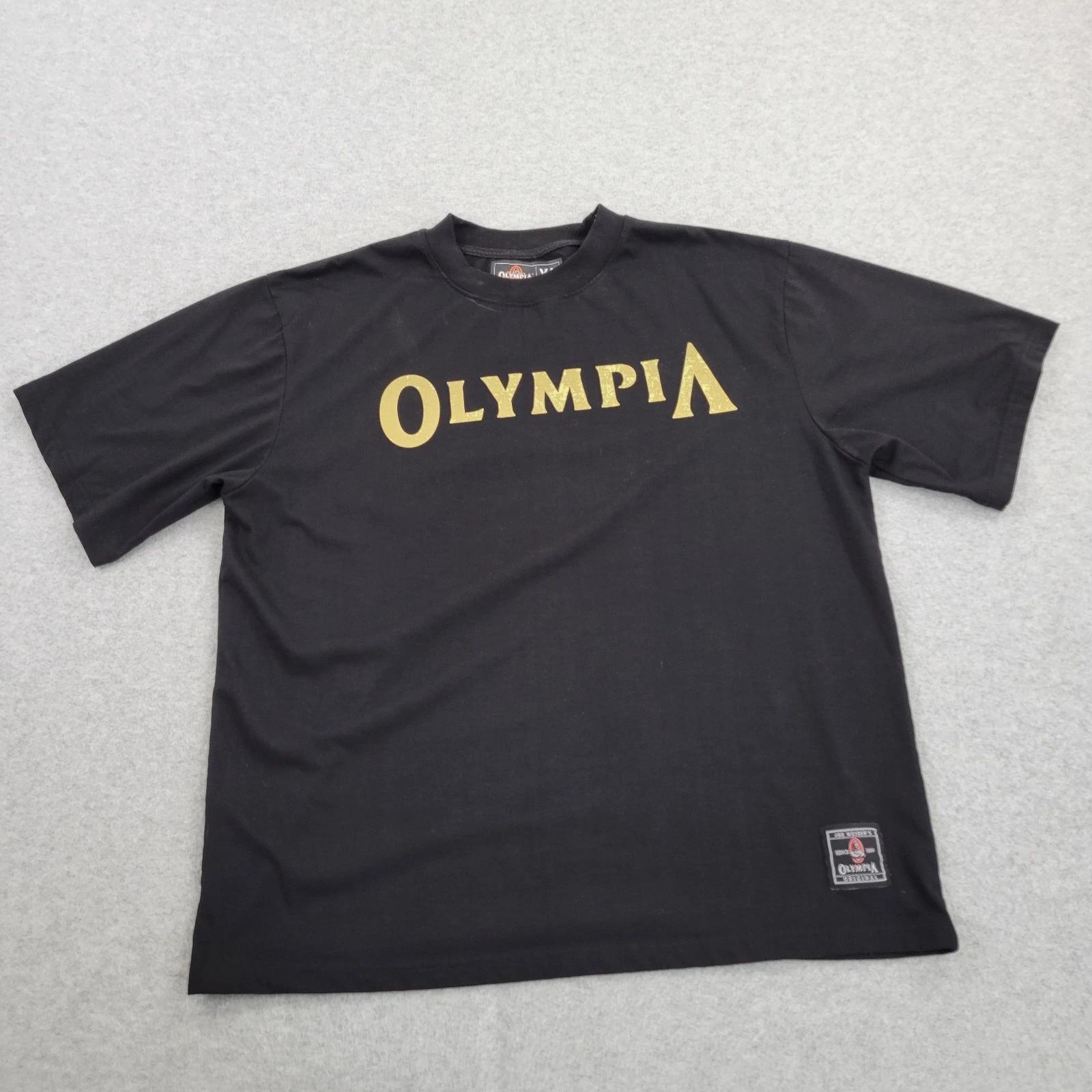 Мужская футболка Joe Weiders Olympia XL Черная с графикой 60-го Мистера Олимпия M