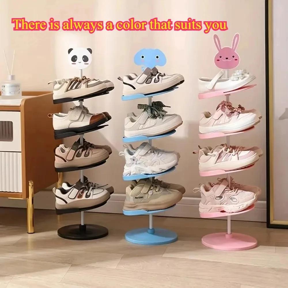 Cartoon Plastic Shoe Rack Large Capacity Multi-layer Shoe Rack Dormitory Convenient Japanese Reinforced and Durable Storage Rack