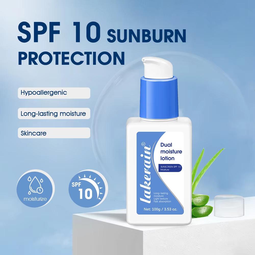 Lozione Idratante Doppia Protezione Solare SPF10 Idratazione a Lunga Durata Aspetto Uniforme della Pelle Cura della Pelle Fresca e Non Grassa
