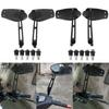 Motorcycle Safety Side Mirror ABS Reinforced Glass 360 Degree Adjustable Mounting Simple Install for Parking Assistance
