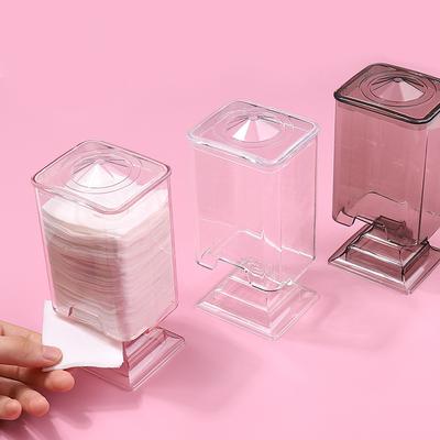 Nail Towel Cotton Wash Towel Storage Box Transparent Dustproof Bottom Extraction Tool Makeup Accessories
