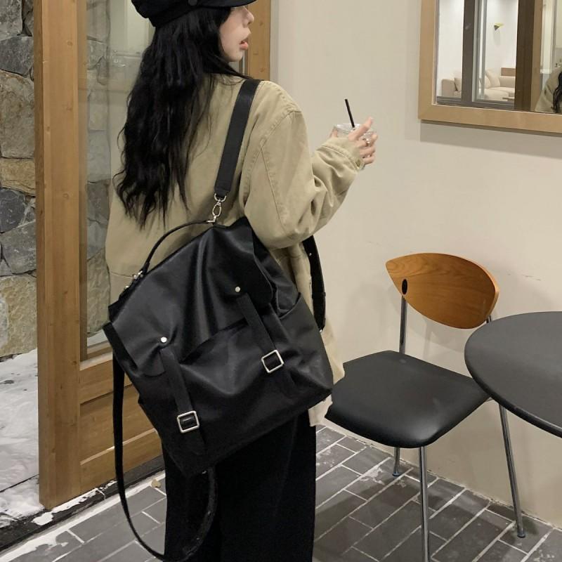 Womens Leather Backpack Work Commute Travel Laptop Large Capacity Casual Vintage Style Shoulder Bag