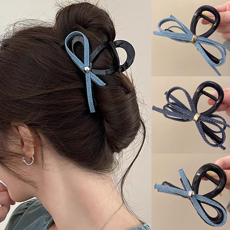 Bow Hair Clip For Women Temperament Hair Accessories Korean Hairpin Hair Claw Girls Headwear Small Size Hair Claws Clips