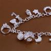 925 Sterling Silver Hot Sale Valentine Gift Charm  Color Jewelry Fashion Bracelets Cute Women Lady Wedding Charms
