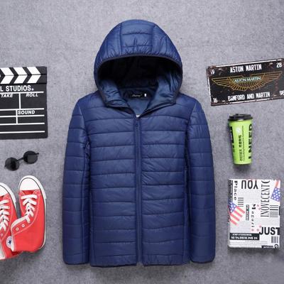 Kapuzen-Steppjacke Herren Kurz Jugend Übergröße Lässig Winter Steppjacke