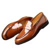 New Designer Men's Pointed Glossy Patent Leather Wedding Shoes Male Casual Penny Loafers Formal Dress Footwear Zapatos Hombre