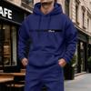 Men's Casual Hoodie with Large Pockets, Color Long Sleeve Sweatshirt