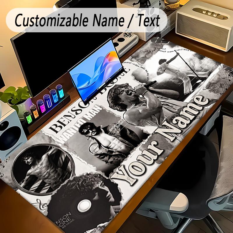 Large Mouse PadBenson Boone Custom Name Text Personalized Desk Mat Non Slip Gaming Pad