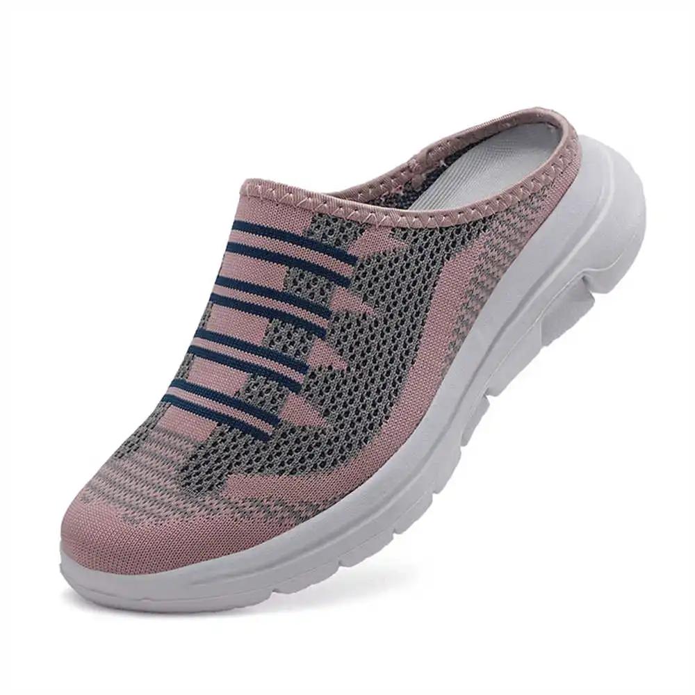 Knit Two Tone Sneakers Size 45 Woven Sports Shoes For Running Black Boots Women Famous Best-selling High Grade Trainners