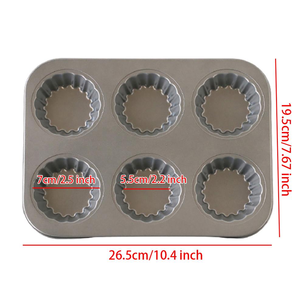 6/12Cups Cake Mold Mini Egg Tart Bread Burger Muffin Cupcake Mold For Household DIY Dessert Baking Pan Oven Trays Cake Tools