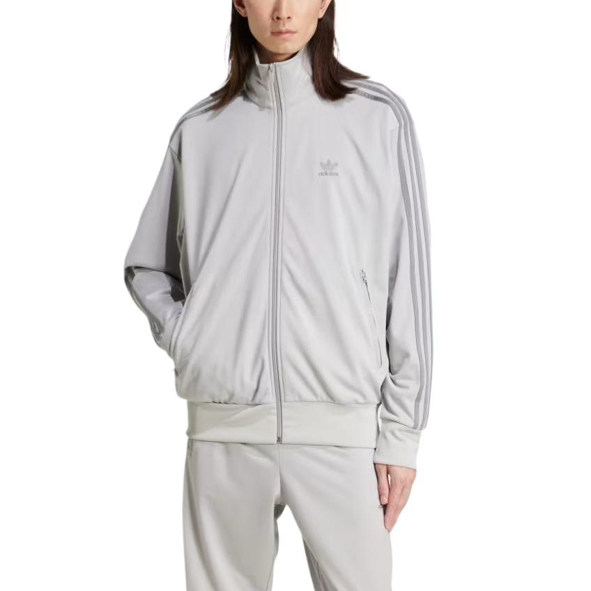 adidas Adicolor Stand Collar Comfortable Loose Long Sleeve Jacket Men Jacket Gray JP2542
