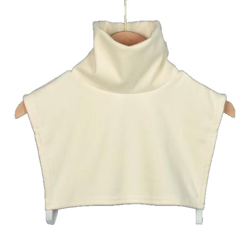 Thickened Fleece-Lined High-Stretch Decorative Collar for Autumn/Winter Warmth and Neck Protection