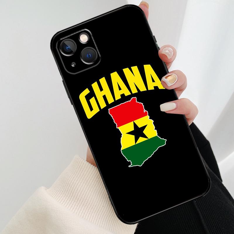 Ghana Flag Banner National Phone Case For iPhone 17 Pro Max 16 15 14 11 12 13 Pro Max mini 15 16 Plus 16e 17 Air Cover
