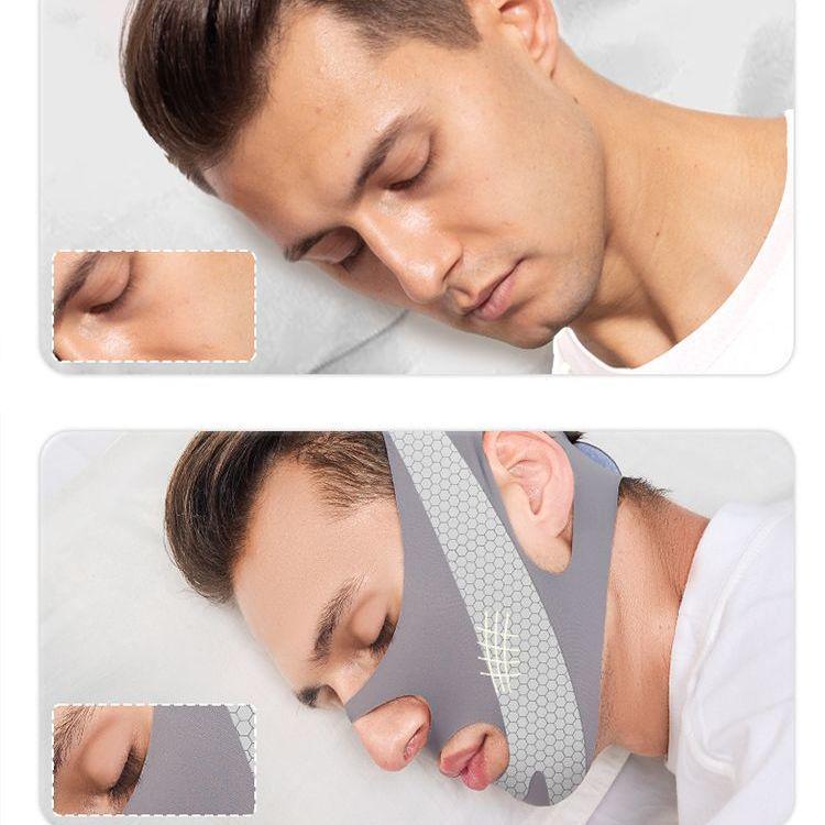 Men's V-Face Lifting Bandage: Full Face Shaping & Double Chin Reduction Sleep Mask