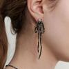LOVE ME MONSTER Shining Beads Ribbon Earrings (L241MER030)