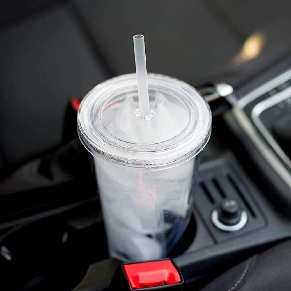 with Lid and Straw Water Bottle Double-Layer Iced Coffee Cup Househo Clear Tumbler  Milk