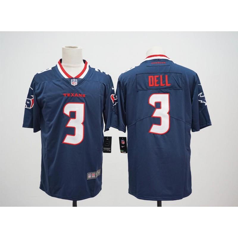 Houston Texans NFL Football Jersey Mens Sportswear Performance Tee Fall Winter Breathable Fan Apparel
