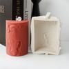 DIY Half cylindrical horse head statue candle silicone mold horse sculpture resin mold gypsum concrete cement silicone mold