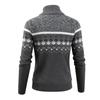 Men's Zippered Casual Knit Sweater With Stand-Up Collar Design