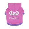Pet Clothing: Crown-Printed T-shirt with Hat for Small Dogs & Cats - Spring/Autumn Wear