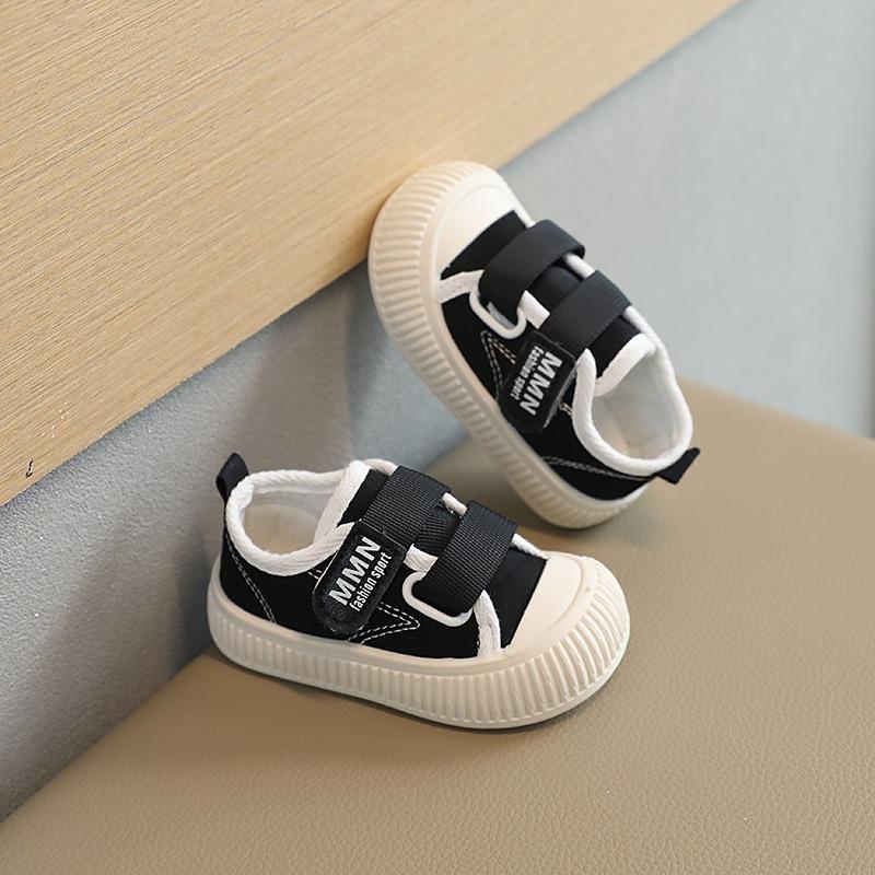 Children's canvas shoes,boys' and girls' kids' shoes, spring-autumn white sneakers,soft sole versatile board shoes,small and medium kids' casual shoes