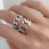 Bagues en Argent Sterling 925 Pour Femmes Géométriques Bijoux Fins Doigt Réglable Simple Vintage Bague à Maillons Pour Fête Cadeau d'Anniversaire