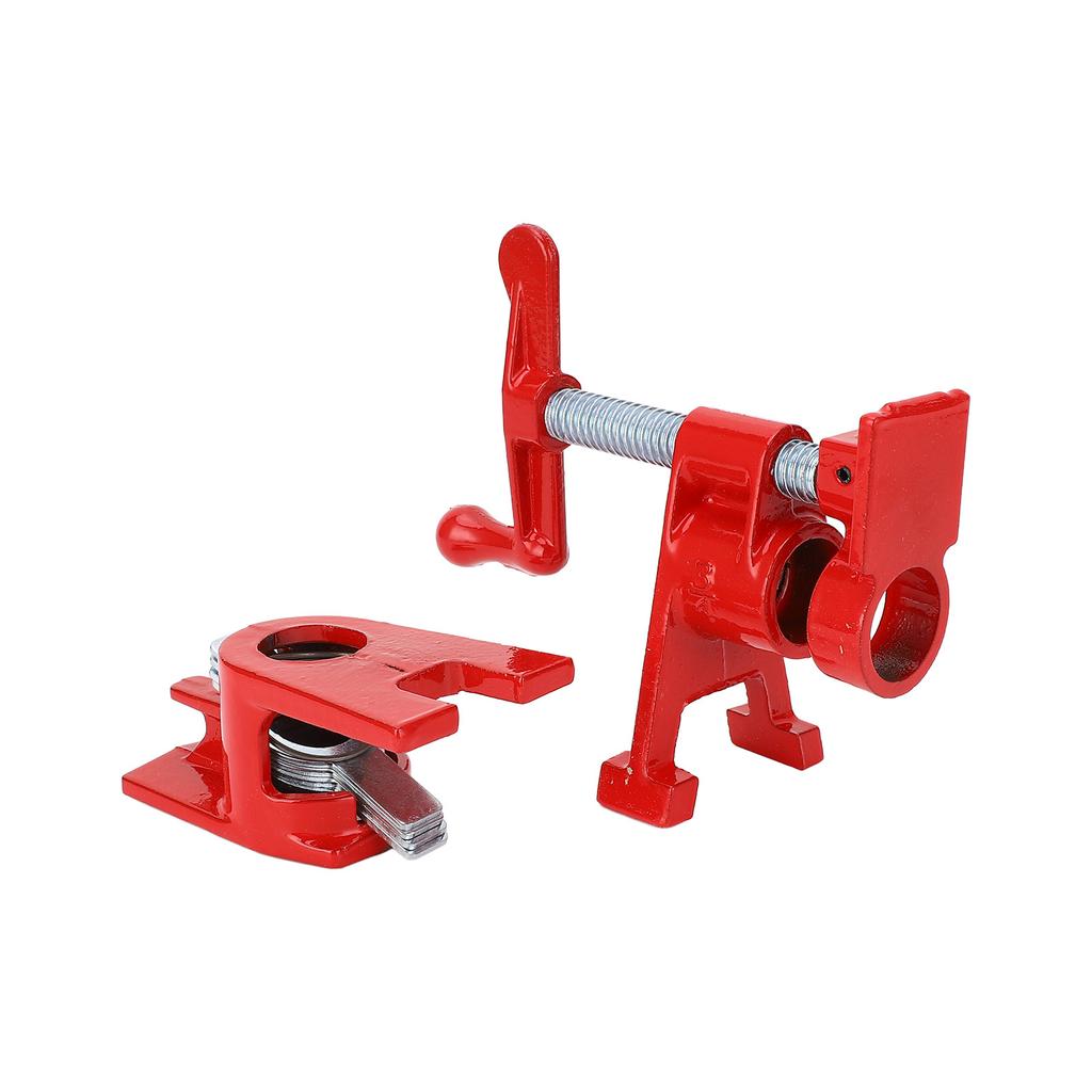 Set de 4 cleme de țevi pentru lipire din lemn, fontă maleabilă, 3/4 inch, clemă de țevi în stil H rezistentă pentru