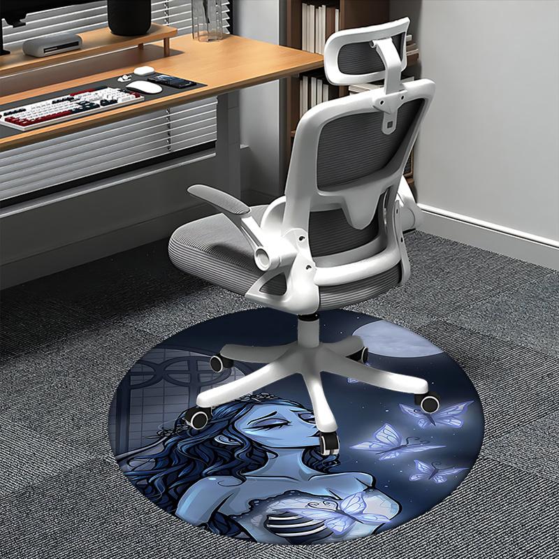 Ethereal Butterfly Fantasy Chair Mat - Round Carpet for Home Decor, Office, Living Room, Bedroom Gift0215b 80cm