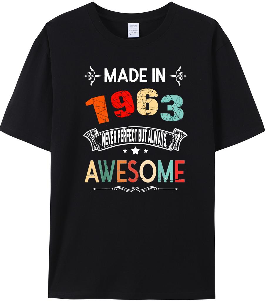 Made in 1960196119621963196419651966196719681969 T Shirt Father Day Birthday Gift Retro TShirts Unisex Vintage Tee