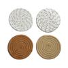 Round Woven Set of 4, 11cm Diameter for Drinks, Absorbent Placemats for Coffee Table