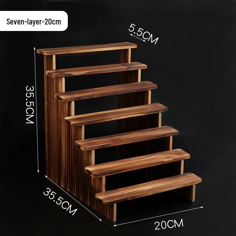 Solid Wood Display Rack for Action Figures, Collectibles, and Succulents