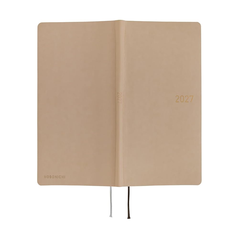 Hobonichi Techo 2027 Weeks Smooth Cafe au Lait, January Start, Weekly Planner, Weekly Left-Hand