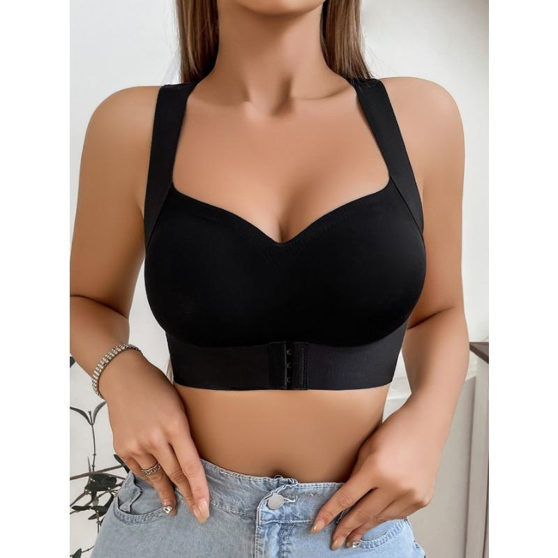 Front Buckle No Underwire Push Up Plus Size Shaping Seamless Bra For Women