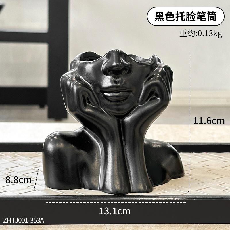 Creative Body Art Modeling Office Supplies Desktop Multi-function Storage Pen Holder Makeup Brush Holder Decoration