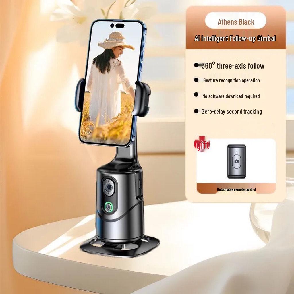360° Auto-Rotating Selfie Stick & Face Tracking Gimbal for Live Streaming