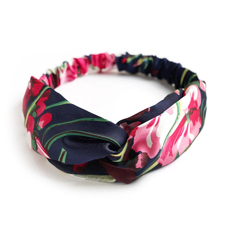 Fashion Women Girls Summer Bohemian Hair Bands Print Headbands Vintage Cross Turban Bandage Bandanas HairBands Hair Accessories