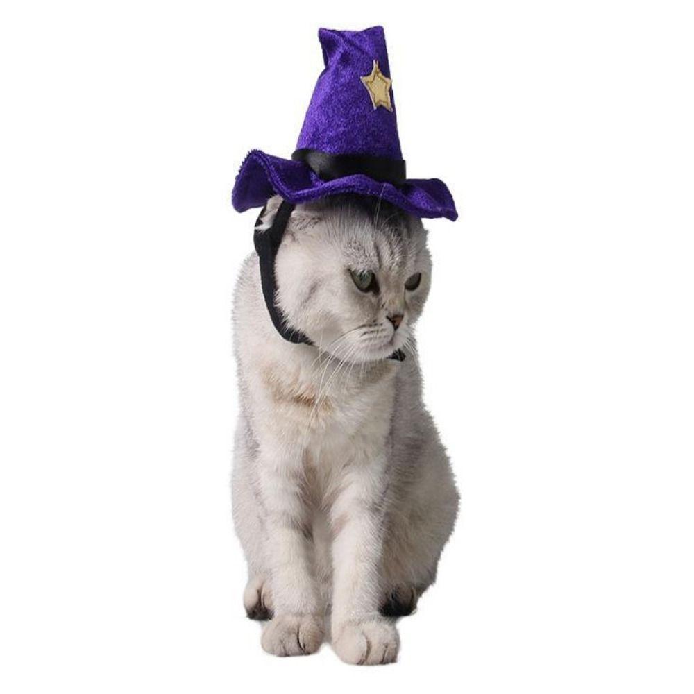 Funny Adjustable Pet Pirate Hat Soft Breathable Cat Spider Hat Pet Witch Hat Halloween Pet Costume Hat Halloween Party