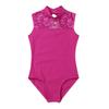 One Piece Girls Leotard Sleeveless Turtle Neck Lace Back Dance Clothes Kids Ballerina Bodysuit
