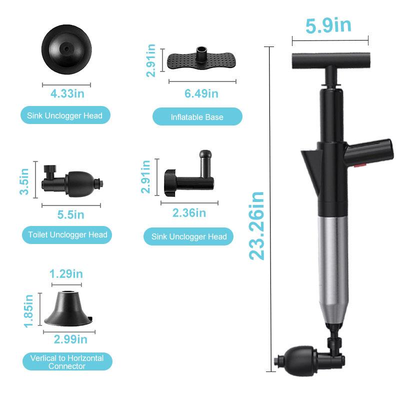 

Туалетный вантуз высокого давления дренажный вантуз драга многофункциональный инструмент для удаления воздуха дренажная труба для ванной комнаты душ раковина ванна инструмент чёрный
