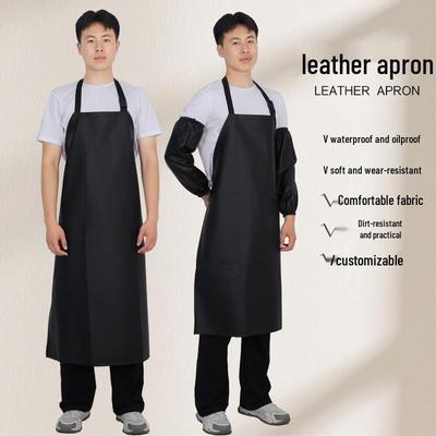 Durable Waterproof Leather Apron: Oil, Acid & Alkali Resistant for Industrial Use