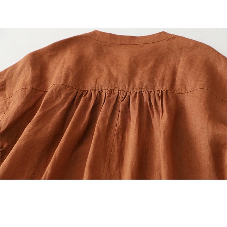 Summer Casual Japanese Women Pleated Short Sleeve Dress Vintage Loose Comfortable A-line Mid Length Dresses