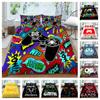 Herní souprava povlečení Herní soupravy 3D tisk Povlak na přikrývku Měkké domácí přehozy King Size Povlečení Vysoce přikrývka