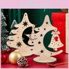 Charming Christmas Decorations Rustic Wooden Tree Ornaments Perfect For Holiday Parties