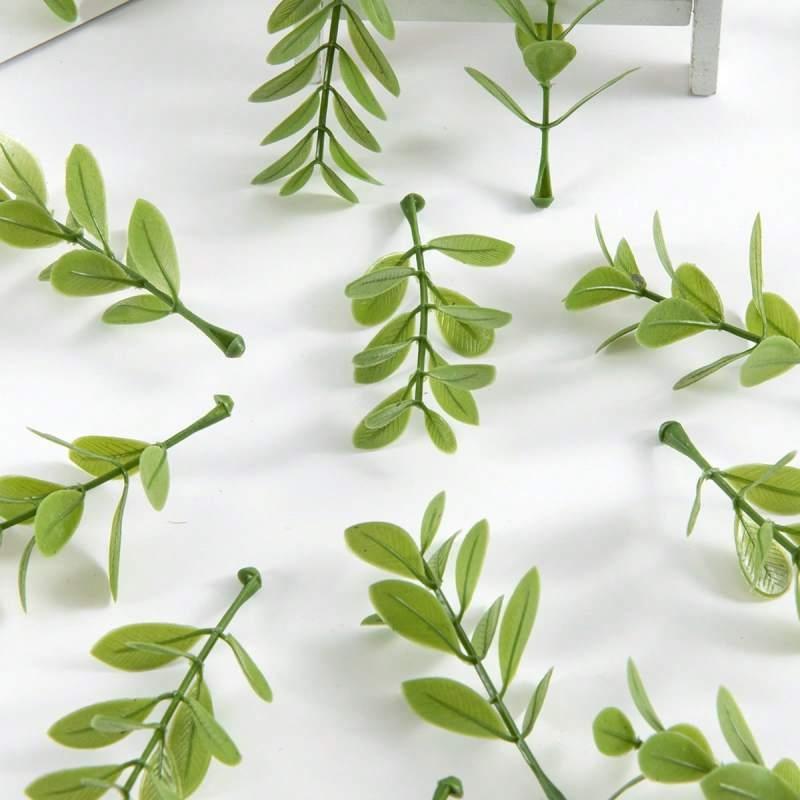 

50/100 шт. Искусственные растения Листья Свадебная вечеринка Домашний декор Аксессуары DIY Торт Конфетница Гирлянда Рождественские декоративные цветы 50pcs светло-зеленый