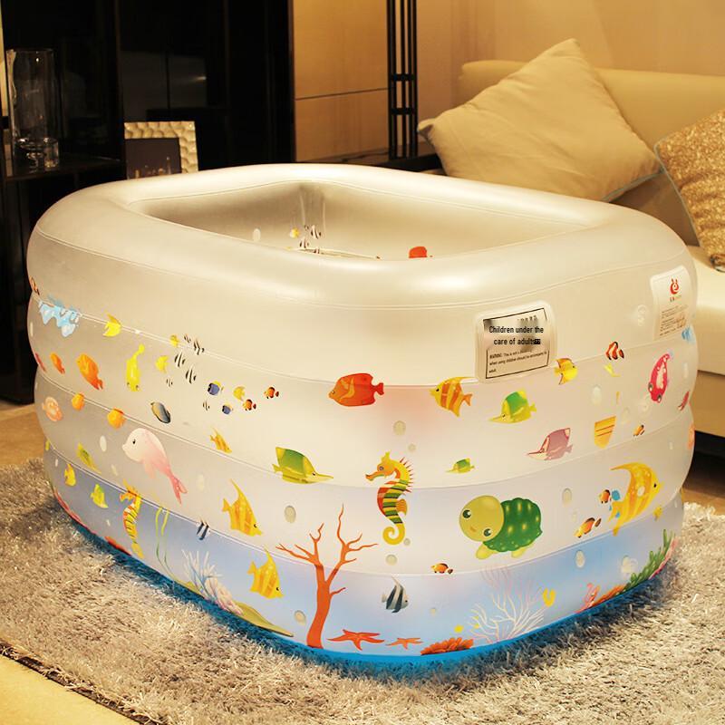 WEZHO 1.4m 4-Layer Inflatable Kids Swimming Pool