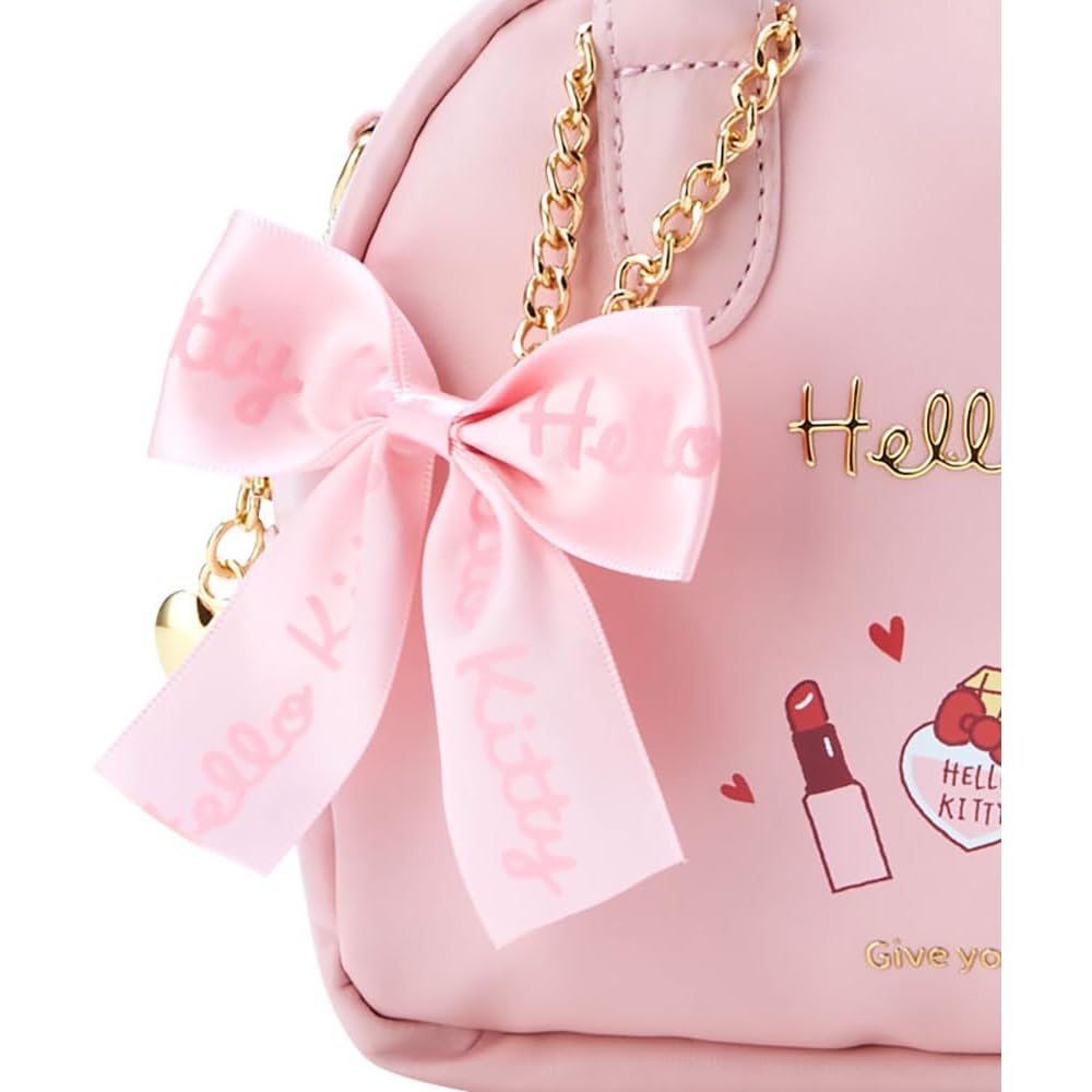 Sanrio Hello Kitty Mini Boston Bag with Shoulder Strap 19x7x14.5cm Faux Leather
