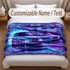 Tema Corse Automobilistiche Coperta Morbida Personalizzata Nome Personalizzato Stampa Testo Coperta Calda Decorazione Divano Casa Camera da Letto
