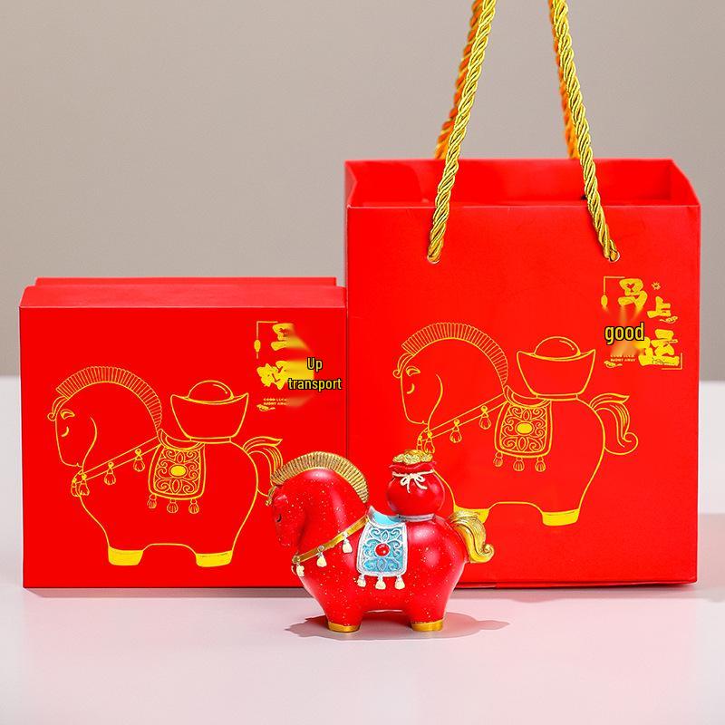 Year of the Horse Zodiac Gift Set: Contemporary Horse Ornament Souvenir